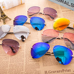 Rimless Gradient Aviator Sunglasses