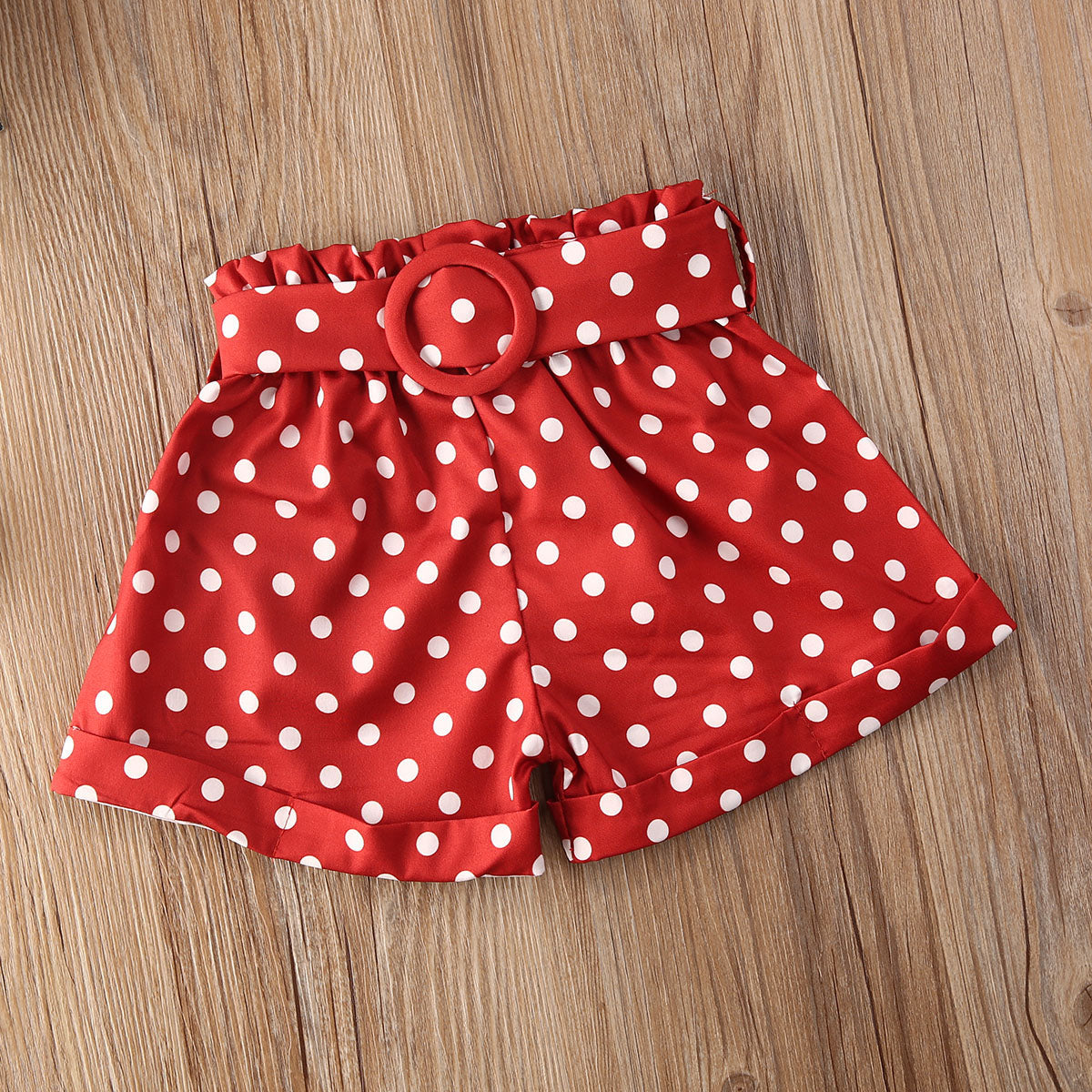Baby Girl Summer Bowknot Crop Top & Polka Dot Shorts