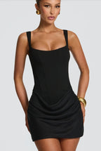 Graceful Tube Top Shoulder Strap Dress