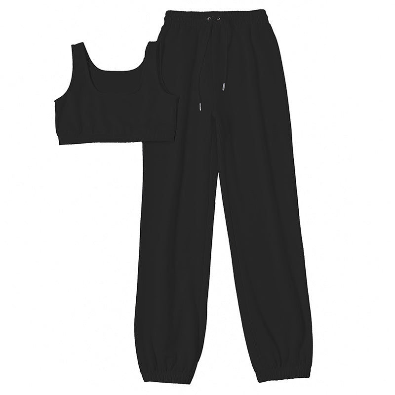 2023 Women's Casual Two-Piece Crop Top and Pants Set