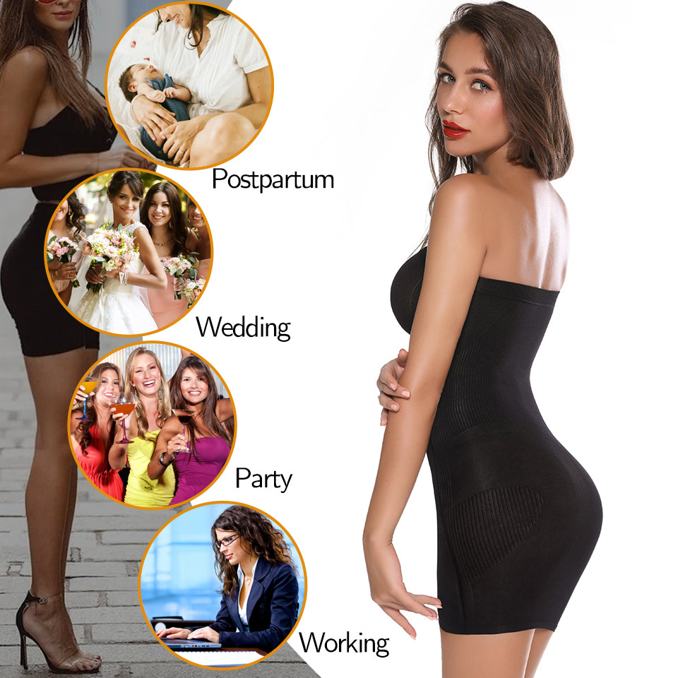 Seamless Long Bottoming Tube Top Shapewear
