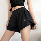 Women's High Waist Sports Shorts with Liner – Quick Dry, Anti-Exposure Fitness Shorts