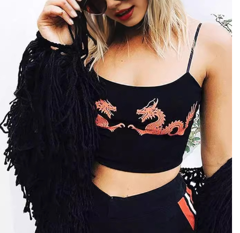 Popular Sexy Dragon Print Women's Camisole Top
