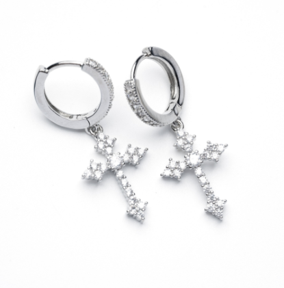 Cone Drop Huggie Earrings