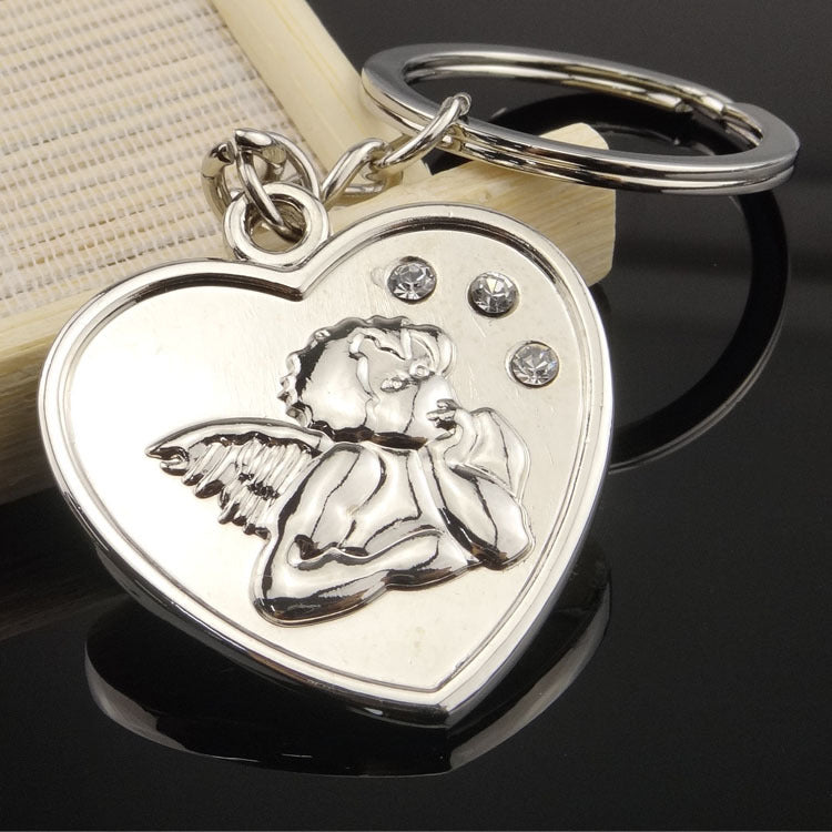 Heart-Shaped Angel Keychain with - Custom Gift | Accessory
