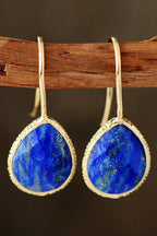 Handmade Stone Teardrop Earrings
