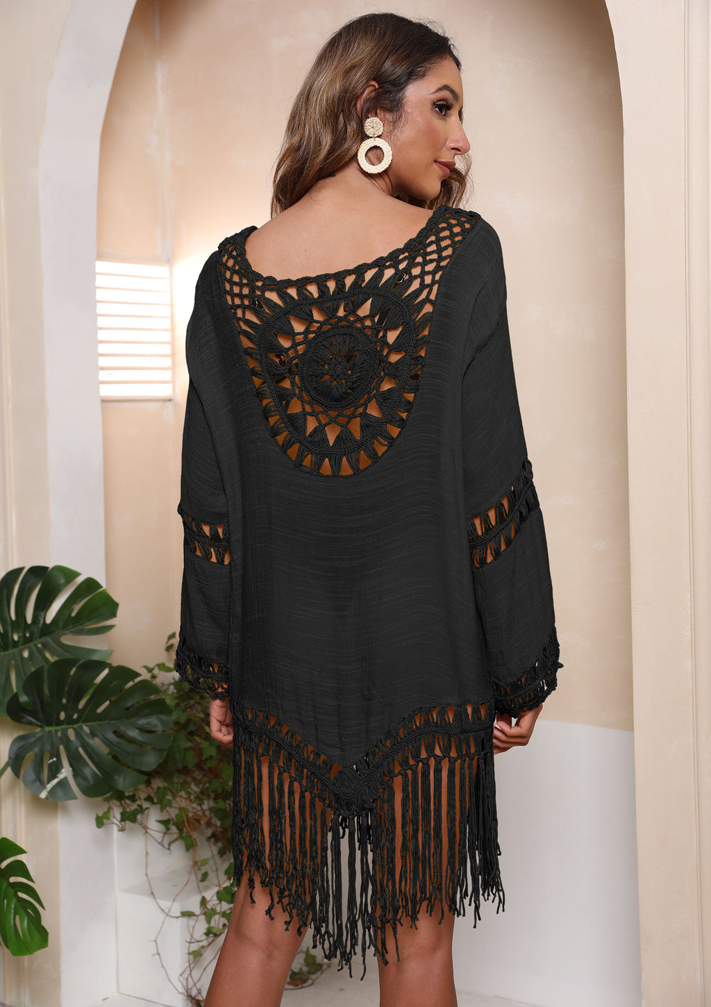 Crochet Fringe Beach Cover-Up