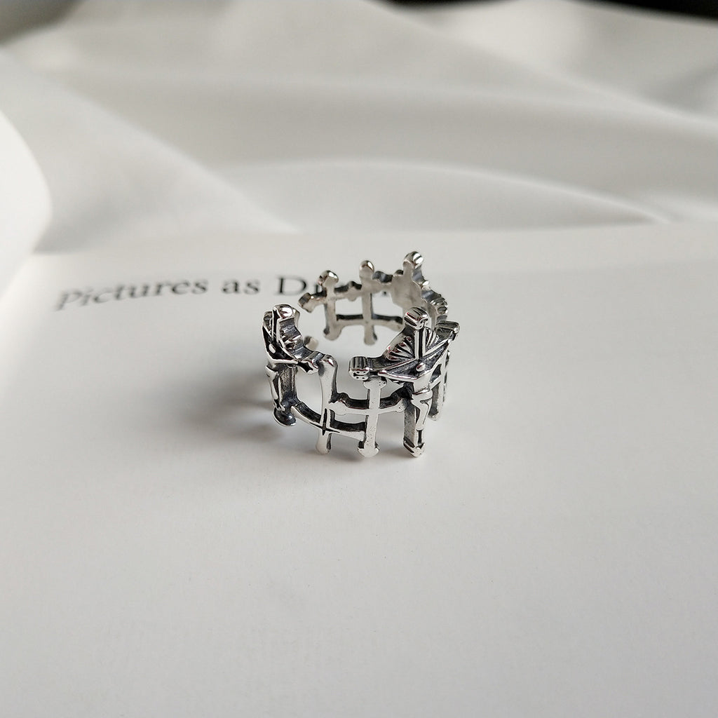Vintage Love & Redemption Cross Ring