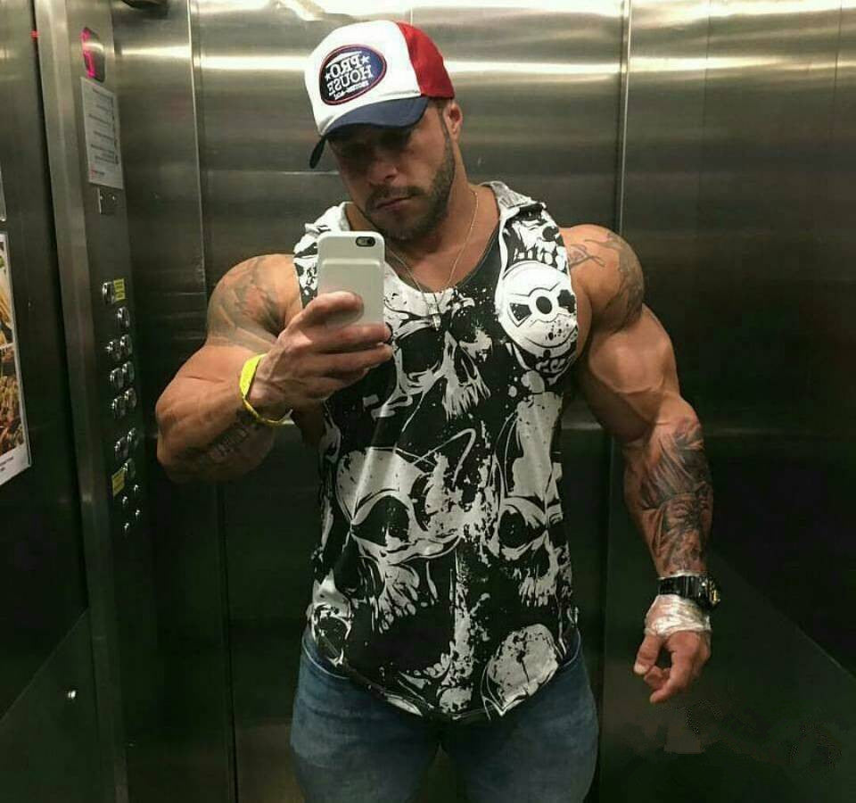 Men's Quick-Dry Skull Print Workout Tank Top