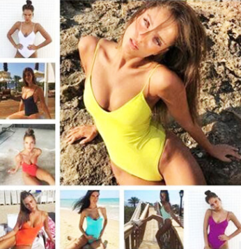 Women's White Plunge One-Piece Swimsuit