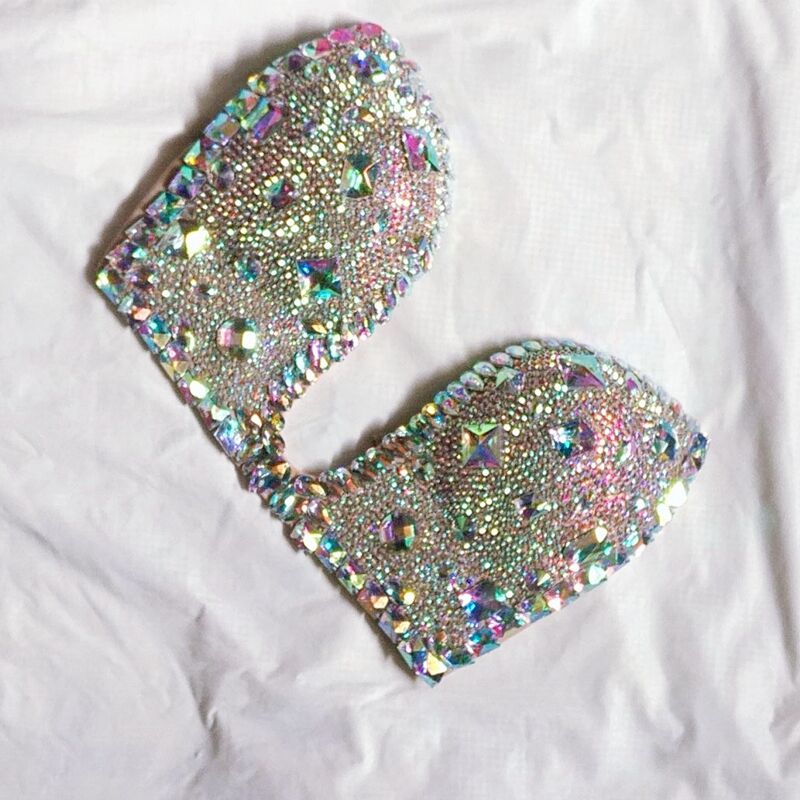 Rhinestone Embellished Bikini Top