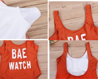 Women's 'Bae Watch' Slogan One-Piece Swimsuit