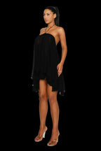 Halter Neck Tube Top Loose Mini Dress
