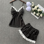 Women's Silk Cami Pajama Set with Shorts (Sweet Style)