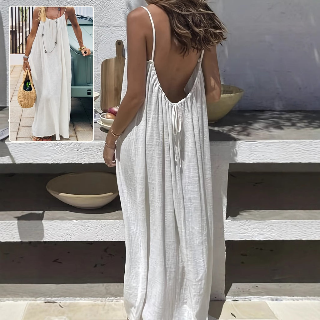 Loose Spaghetti Strap Bohemian Dress