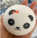 Cute PU Slow-Rebound Panda Keychain with Expressions | Accessory