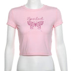 2019 Summer Women's Short Sleeve Crop Top T-Shirt