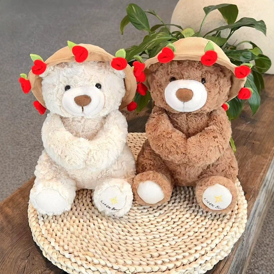 Rose Bouquet Teddy Bear Plush | Home Decor
