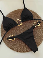 White Gold Ring Triangle Bikini Set