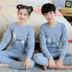 Youth Cotton Underwear Set for Fall Home Wear