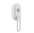 3-in-1 Electric Steam Pet Grooming Brush Rechargeable Self-Cleaning Massage Comb with Silicone Bristles for Cats and Dogs Deshedding and Detangling