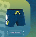Men's Loose Fit Square-Cut Swim Trunks