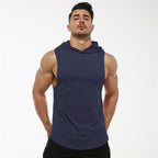Men's Cotton Hooded Sleeveless Tank Top