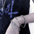 Vintage Cross Charm Chain Bracelet