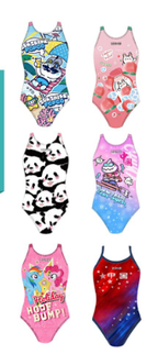 Cartoon One-Piece Swimsuits: Ice Cream, Lips, Watermelon