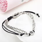 Beaded Cord Anklet with Charm
