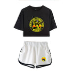 Cobra Kai Stylish Casual Crop Top and Shorts Set