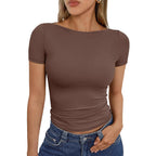 Slim Fit Round Neck Crop Top
