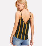 Fashion Striped Chiffon Tank Top