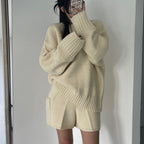 Women's Knit Sweater & High Waist Shorts Set