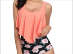 Ruffled High-Waisted Polka Dot Bikini Set