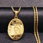Mary Mother of God Stainless Steel Pendant Necklace