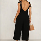 Women's Casual Loose Linen Cotton Backless Dress