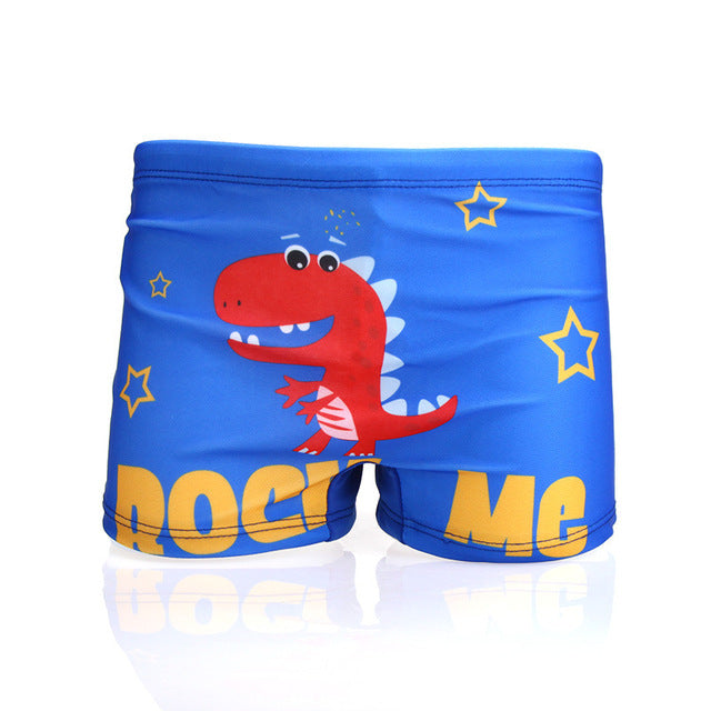 Boys Cartoon Dinosaur Swim Trunks