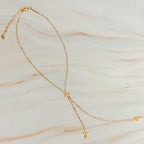 Cross Y-Drop Lariat Necklace