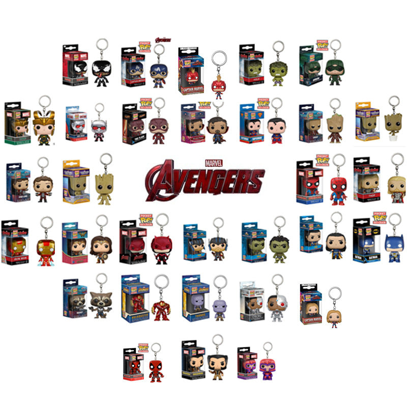 Avengers DC Heroes Keychains: Superman, Iron Man, Thanos | Accessory