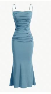 Spaghetti Strap Fishtail Dress