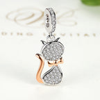 Silver Cat Charm Pendant