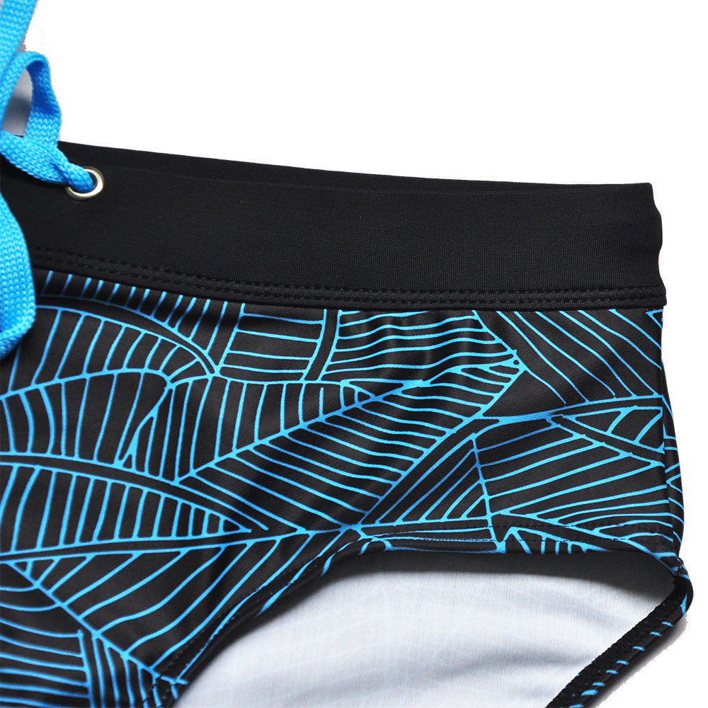 Men's Leaf Print Swim Briefs
