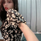 Summer 2020 High-Waist Daisy V-Neck Crop Top for Women