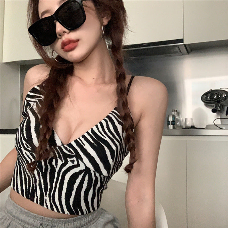 Striped Spaghetti Strap Vest for Trendy Street Style