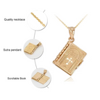 Holy Bible Book Pendant Necklace | Christian Jewelry