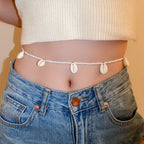 Rhinestone Body Chain with Padlock Charms