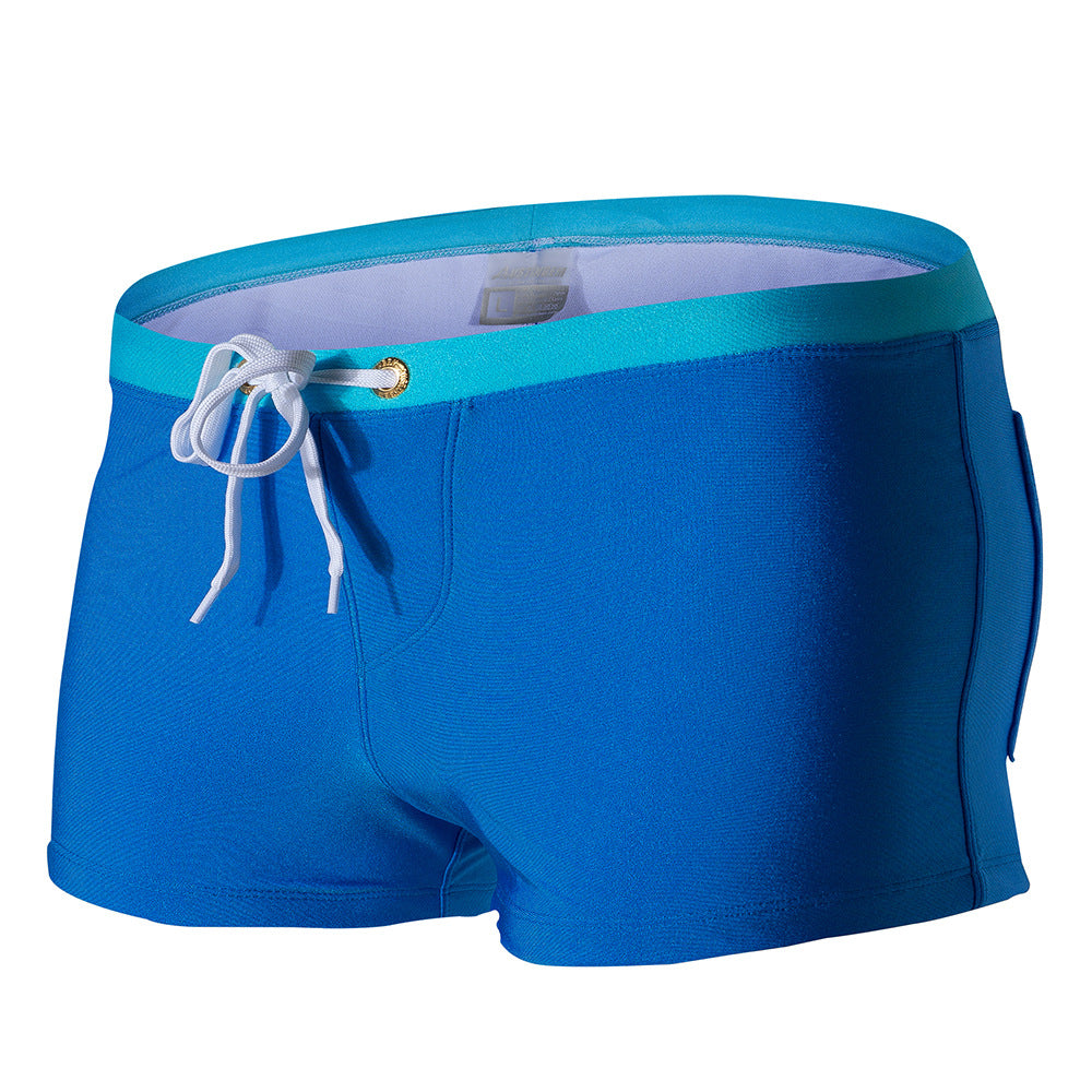 Men's Square Cut Swim Trunks with Pockets