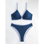 Womens Ribbed Two-Piece Bikini Set