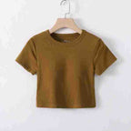 Summer Crop Top with Built-in Bra for Women